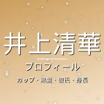 井上清華のカップ・熱愛・彼氏・身長・プロフィール記事メインビジュアル