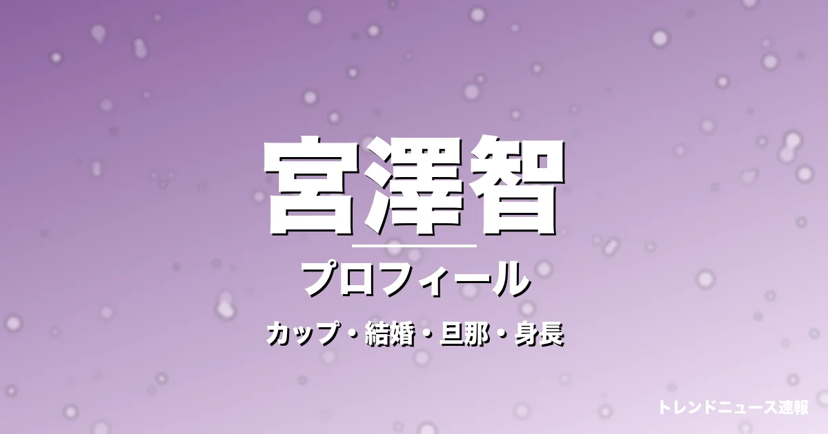 宮澤智のカップ・結婚・旦那・身長・プロフィール記事メインビジュアル