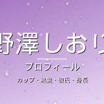 野澤しおりのカップ・熱愛・彼氏・身長・プロフィール記事メインビジュアル