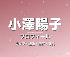 小澤陽子のカップ・結婚・旦那・身長・プロフィール記事メインビジュアル