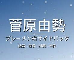 菅原由勢の結婚・身長・所属・年俸・ブレーメンの記事メインビジュアル
