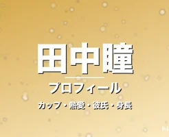 田中瞳のカップ・結婚・旦那・身長・プロフィール記事メインビジュアル
