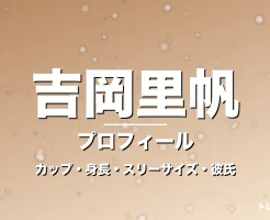 吉岡里帆のカップ・身長・スリーサイズ・彼氏・大河抜擢の記事メインビジュアル