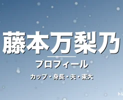 藤本万梨乃のカップ・身長・サイズ・夫・東大美人結婚の記事メインビジュアル