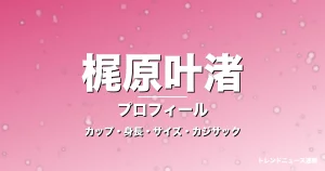梶原叶渚のカップ・身長・サイズ・彼氏やGTO生徒役の記事メインビジュアル
