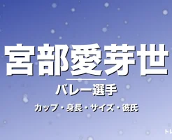 宮部愛芽世のカップ・身長・サイズ・彼氏・仏へ移籍の記事メインビジュアル