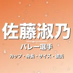佐藤淑乃のカップ・身長・サイズ・彼氏・ミラノ移籍の記事メインビジュアル
