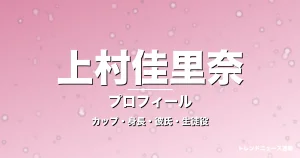 上村佳里奈のカップ・身長・サイズ・彼氏・GTO海部優月役の記事メインビジュアル
