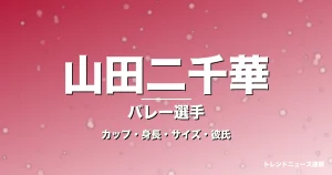 山田二千華のカップ・身長・サイズ・彼氏・NEC主将の記事メインビジュアル
