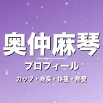 奥仲麻琴のカップ・身長・体重・熱愛・プロフィール記事メインビジュアル