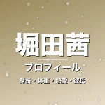 堀田茜の身長・体重・熱愛・彼氏・プロフィール記事メインビジュアル