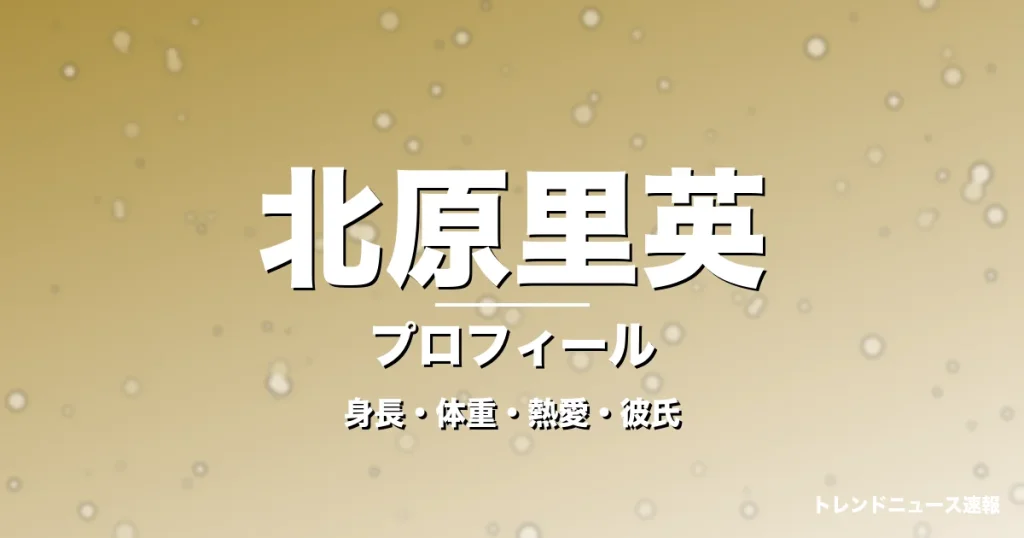 北原里英の身長・体重・熱愛・彼氏・プロフィール記事メインビジュアル