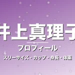 井上真理子のスリーサイズ・カップ・身長・体重・プロフィール記事メインビジュアル