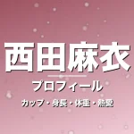 西田麻衣のカップ・身長・体重・熱愛・プロフィール記事メインビジュアル