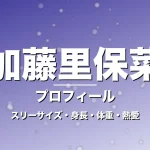 加藤里保菜のスリーサイズ・身長・体重・熱愛・プロフィール記事メインビジュアル