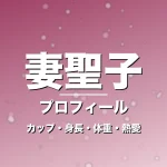 妻聖子のカップ・身長・体重・熱愛・プロフィール記事メインビジュアル