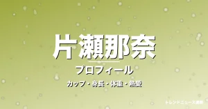 片瀬那奈のカップ・身長・体重・熱愛・プロフィール記事メインビジュアル