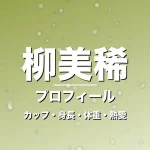 柳美稀のカップ・身長・体重・熱愛・プロフィール記事メインビジュアル