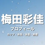 梅田彩佳のカップ・身長・体重・熱愛・プロフィール記事メインビジュアル