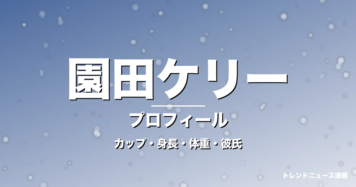 園田ケリーのカップ・身長・体重・彼氏・プロフィール記事メインビジュアル