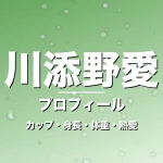 川添野愛のカップ・身長・体重・熱愛・プロフィール記事メインビジュアル