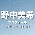 野中美希のカップ・身長・体重・熱愛・プロフィール記事メインビジュアル
