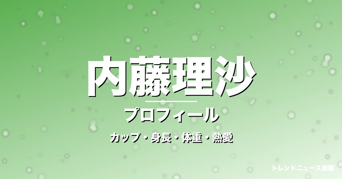 内藤理沙のカップ・身長・体重・熱愛・プロフィール記事メインビジュアル