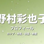 野村彩也子のカップ・身長・体重・熱愛・プロフィール記事メインビジュアル