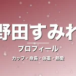 野田すみれのカップ・身長・体重・熱愛・プロフィール記事メインビジュアル
