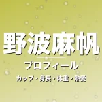 野波麻帆のカップ・身長・体重・熱愛・プロフィール記事メインビジュアル