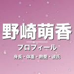野崎萌香の身長・体重・熱愛・彼氏・プロフィール記事メインビジュアル